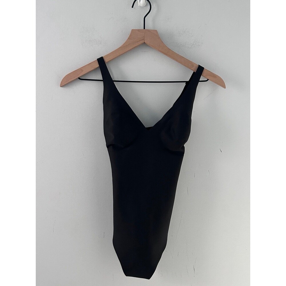 Skims Body CS plunge bodysuit onyx Small new with tags